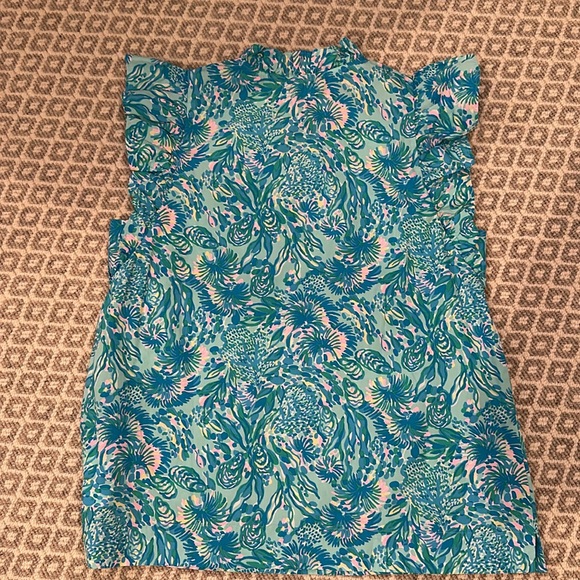 Lilly Pulitzer Klaudie Ruffle Sleeve top - Picture 2 of 4